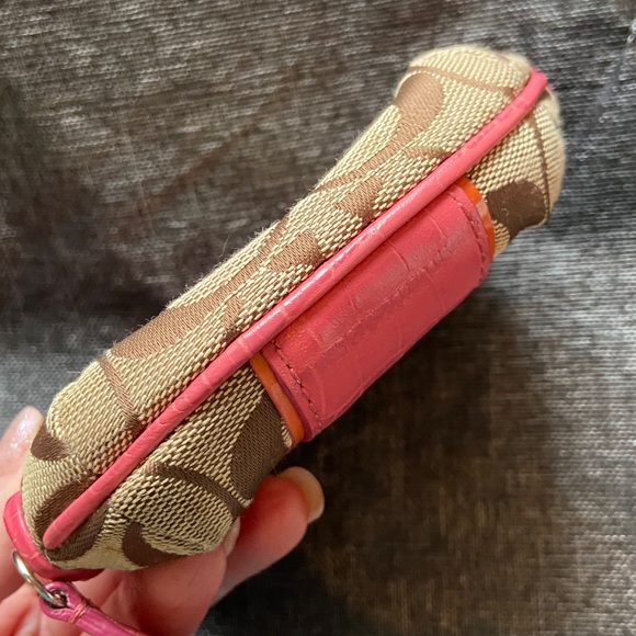 Coach Y2K Monogram Croc Coin Case EUC - Picture 4 of 8